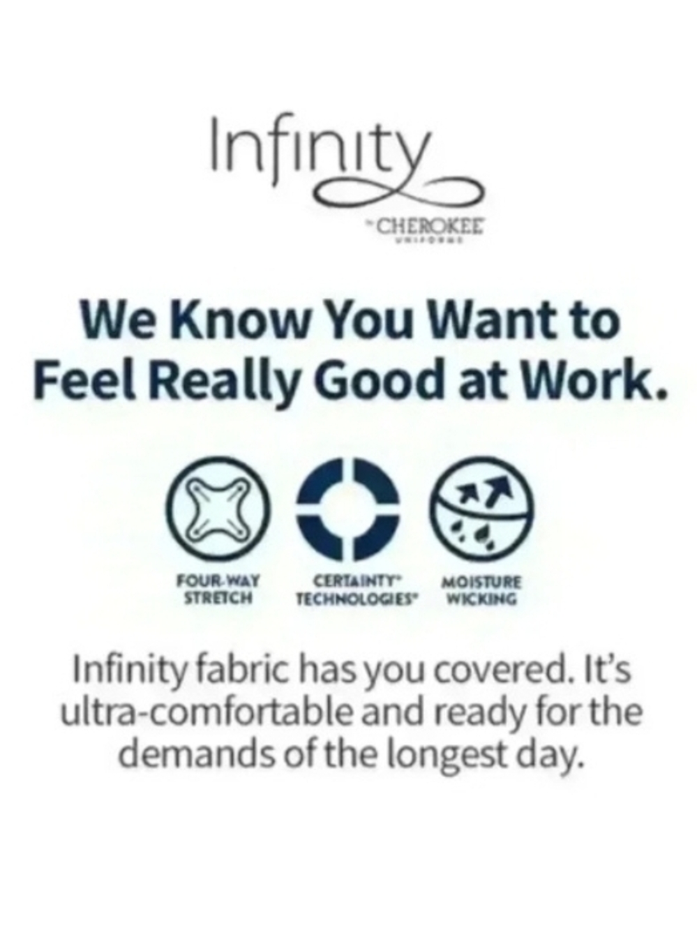 Infinity Raine Navy Straight-Leg Scrub Pants - Picture 5 of 14